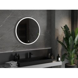 Mexen Gobi  Oglinda de baie iluminata, rotunda 80 cm, LED 6000K, cu dezaburire-9801-080-080-611-00