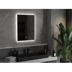 Mexen Sun  Oglinda de baie iluminata 60 x 80 cm, LED 6000K, cu dezaburire-9807-060-080-611-00