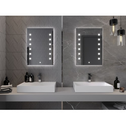 Mexen Ner  Oglinda de baie iluminata 50 x 70 cm, LED 6000K, cu dezaburire-9809-050-070-611-00