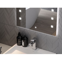 Mexen Ner  Oglinda de baie iluminata 50 x 70 cm, LED 6000K, cu dezaburire-9809-050-070-611-00