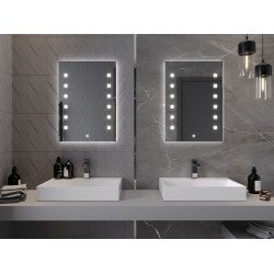 Mexen Ner  Oglinda de baie iluminata 50 x 70 cm, LED 6000K, cu dezaburire-9809-050-070-611-00
