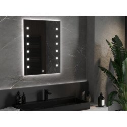 Mexen Ner  Oglinda de baie iluminata 60 x 80 cm, LED 6000K, cu dezaburire-9809-060-080-611-00