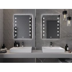 Mexen Ner  Oglinda de baie iluminata 60 x 80 cm, LED 6000K, cu dezaburire-9809-060-080-611-00