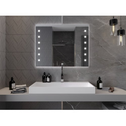 Mexen Ner  Oglinda de baie iluminata 80 x 60 cm, LED 6000K, cu dezaburire-9809-080-060-611-00