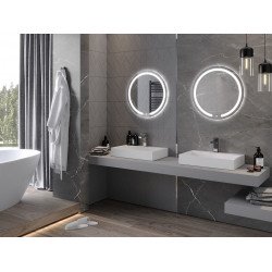 Mexen Rose  Oglinda de baie iluminata, rotunda 60 cm, LED 6000K, cu dezaburire-9810-060-060-611-00