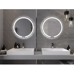Mexen Rose  Oglinda de baie iluminata, rotunda 70 cm, LED 6000K, cu dezaburire-9810-070-070-611-00