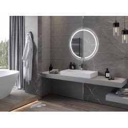 Mexen Rose  Oglinda de baie iluminata, rotunda 80 cm, LED 6000K, cu dezaburire-9810-080-080-611-00