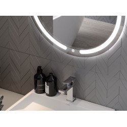 Mexen Rose  Oglinda de baie iluminata, rotunda 100 cm, LED 6000K, cu dezaburire-9810-100-100-611-00