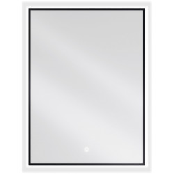 Mexen Erma  Oglinda de baie iluminata 60 x 80 cm, LED 6000K, antypara, negru cadru - 9814-060-080-611-70
