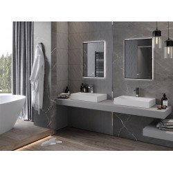 Mexen Erma  Oglinda de baie iluminata 60 x 80 cm, LED 6000K, antypara, negru cadru - 9814-060-080-611-70 Led Oglinzi Baie 467680 Mexen