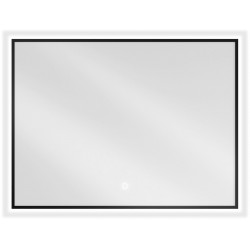 Mexen Erma  Oglinda de baie iluminata 80 x 60 cm, LED 6000K, antypara, negru cadru - 9814-080-060-611-70