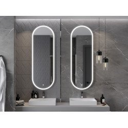 Mexen Bono  Oglinda de baie iluminata 55 x 155 cm, LED 6000K, cu dezaburire-9816-055-155-611-00