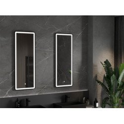 Mexen Coro  Oglinda de baie iluminata 50 x 150 cm, LED 6000K, antypara, negru cadru - 9817-050-150-611-70 Led Oglinzi Baie 467680 Mexen