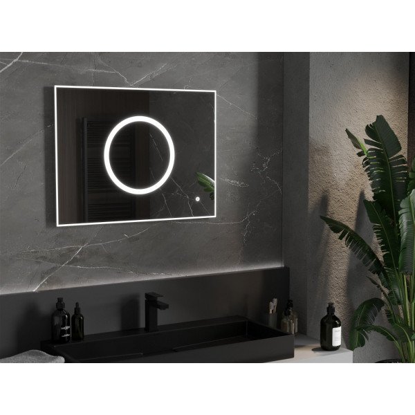 Mexen Koga  Oglinda de baie iluminata 80 x 60 cm, LED 6000K, cu dezaburire-9821-080-060-611-00