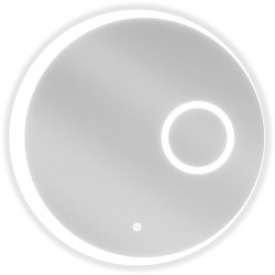Mexen Ella  Oglinda de baie iluminata  cu cosmetica option, rotunda  60 cm, LED 6000K, cu dezaburire-9811-060-060-611-00