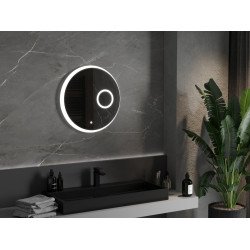 Mexen Ella  Oglinda de baie iluminata  cu cosmetica option, rotunda  60 cm, LED 6000K, cu dezaburire-9811-060-060-611-00