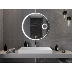 Mexen Ella  Oglinda de baie iluminata  cu cosmetica option, rotunda 90 cm, LED 6000K, cu dezaburire-9811-090-090-611-00