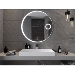 Mexen Ella  Oglinda de baie iluminata  cu cosmetica option, rotunda 100 cm, LED 6000K, cu dezaburire-9811-100-100-611-00