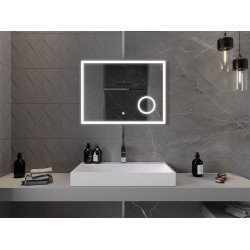 Mexen Kala  Oglinda de baie iluminata  cu cosmetica option 80 x 60 cm, LED 6000K, cu dezaburire-9820-060-080-611-00