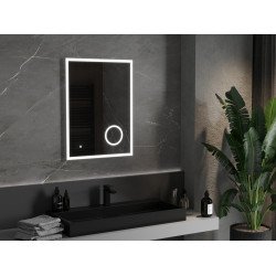 Mexen Kala  Oglinda de baie iluminata  cu cosmetica option 80 x 60 cm, LED 6000K, cu dezaburire-9820-060-080-611-00