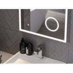 Mexen Kala  Oglinda de baie iluminata  cu cosmetica option 80 x 60 cm, LED 6000K, cu dezaburire-9820-060-080-611-00