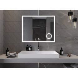 Mexen Kala  Oglinda de baie iluminata  cu cosmetica option 100 x 80 cm, LED 6000K, cu dezaburire-9820-100-080-611-00