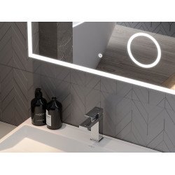 Mexen Kala  Oglinda de baie iluminata  cu cosmetica option 100 x 80 cm, LED 6000K, cu dezaburire-9820-100-080-611-00