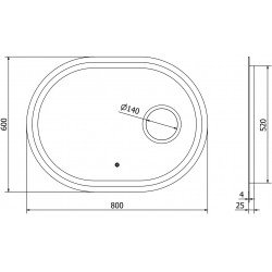 Mexen Umba  Oglinda de baie iluminata  cu cosmetica option 80 x 60 cm, LED 6000K, cu dezaburire-9822-080-060-611-00