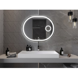 Mexen Umba  Oglinda de baie iluminata  cu cosmetica option 100 x 80 cm, LED 6000K, cu dezaburire-9822-100-080-611-00