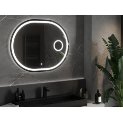 Mexen Umba  Oglinda de baie iluminata  cu cosmetica option 100 x 80 cm, LED 6000K, cu dezaburire-9822-100-080-611-00