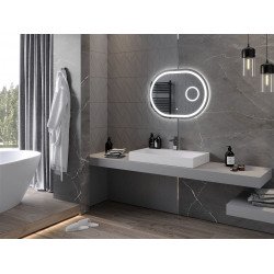 Mexen Umba  Oglinda de baie iluminata  cu cosmetica option 100 x 80 cm, LED 6000K, cu dezaburire-9822-100-080-611-00