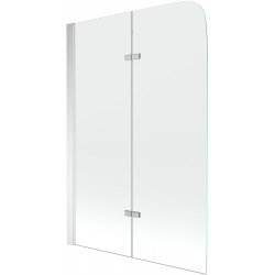 Mexen Felix  Paravan de cada  cu 2 aripi 80 x 140 cm, transparent, chrom - 890-080-002-01-00