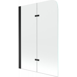 Mexen Felix  Paravan de cada  cu 2 aripi 80 x 140 cm, transparent,  negru - 890-080-002-70-00 Paravan Cada 467680 Mexen