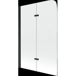 Mexen Felix  Paravan de cada  cu 2 aripi 80 x 140 cm, transparent,  negru - 890-080-002-70-00 Paravan Cada 467680 Mexen