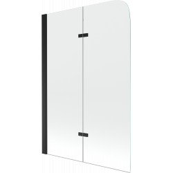 Mexen Felix  Paravan de cada  cu 2 aripi 80 x 140 cm, transparent,  negru - 890-080-002-70-00 Paravan Cada 467680 Mexen