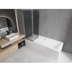 Mexen Felix  Paravan de cada  cu 2 aripi 100 x 140 cm, grafit, chrom - 890-100-002-01-40