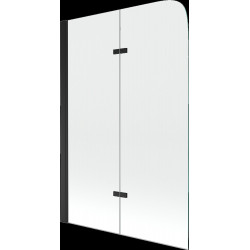 Mexen Felix  Paravan de cada  cu 2 aripi 100 x 140 cm, transparent,  negru - 890-100-002-70-00 Paravan Cada 467680 Mexen