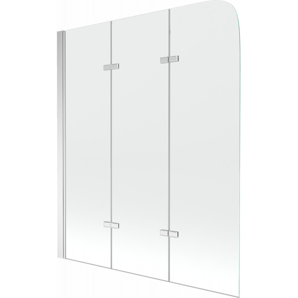 Mexen Felix  Paravan de cada  cu 3 aripi 120 x 140 cm, transparent, chrom - 890-120-003-01-00