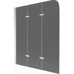 Mexen Felix  Paravan de cada  cu 3 aripi 120 x 140 cm, grafit, chrom - 890-120-003-01-40 Paravan Cada 467680 Mexen