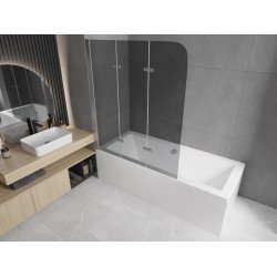 Mexen Felix  Paravan de cada  cu 3 aripi 120 x 140 cm, grafit, chrom - 890-120-003-01-40