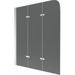 Mexen Felix  Paravan de cada  cu 3 aripi 120 x 140 cm, grafit, chrom - 890-120-003-01-40 Paravan Cada 467680 Mexen