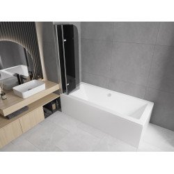 Mexen Felix  Paravan de cada  cu 3 aripi 120 x 140 cm, grafit, chrom - 890-120-003-01-40