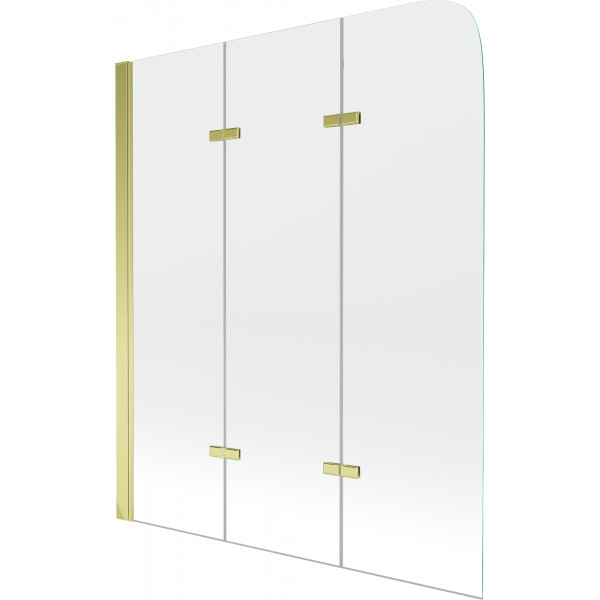 Mexen Felix  Paravan de cada  cu 3 aripi 120 x 140 cm, transparent, auriu - 890-120-003-50-00