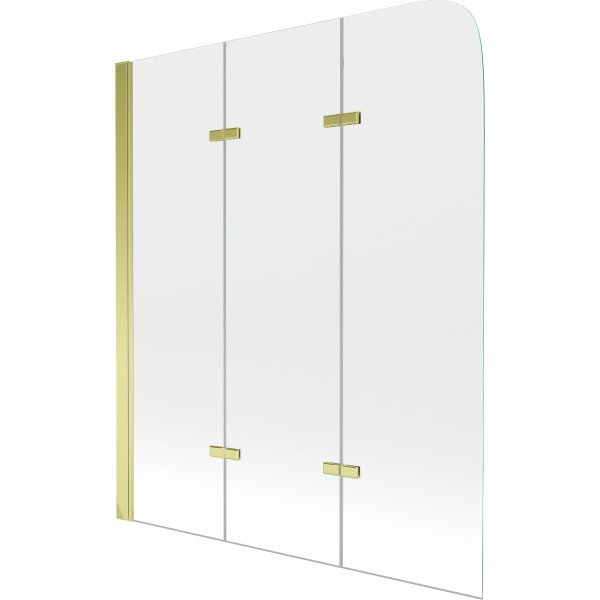 Mexen Felix  Paravan de cada  cu 3 aripi 120 x 140 cm, transparent, auriu - 890-120-003-50-00