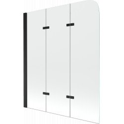 Mexen Felix  Paravan de cada  cu 3 aripi 120 x 140 cm, transparent,  negru - 890-120-003-70-00 Paravan Cada 467680 Mexen