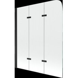 Mexen Felix  Paravan de cada  cu 3 aripi 120 x 140 cm, transparent,  negru - 890-120-003-70-00 Paravan Cada 467680 Mexen