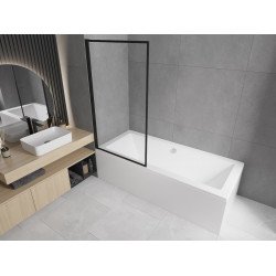 Mexen Alex  Paravan de cada  cu 1 aripa 70 x 140 cm,  negru  fix - 893-070-000-70-70