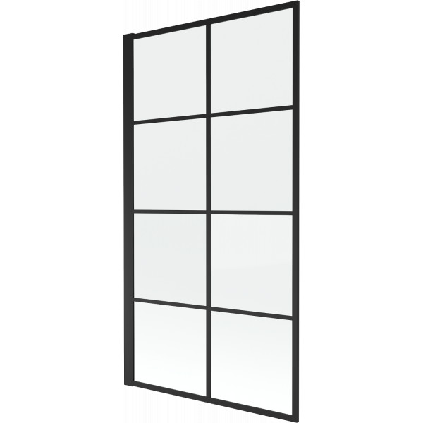 Mexen Alex  Paravan de cada  cu 1 aripa 80 x 140 cm,  negru  - 893-080-001-70-77