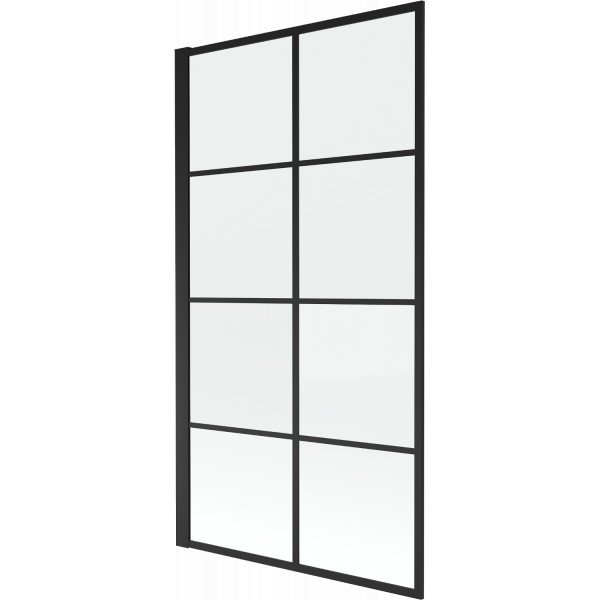 Mexen Alex  Paravan de cada  cu 1 aripa 80 x 140 cm,  negru  - 893-080-001-70-77