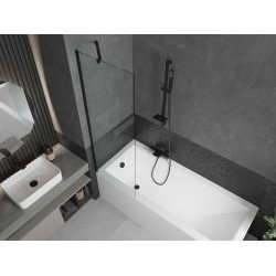 Mexen Next  Paravan de cada  cu 1 aripa 60 x 150 cm, transparent,  negru - 895-060-000-00-00-70